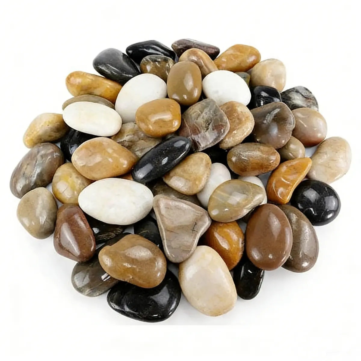 38 lbs Multicolor River Rocks, 2-3 inch Polished Pebbles - Decorative White Stones for Indoor/Outdoor Use, Perfect for Plants, Vase Fillers, Aquariums, Fish Tanks, and Garden Landscaping, Deals for You Days