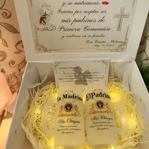 Godparents appreciation gift proposal to First comunion godparents  with a set of glasses 16oz