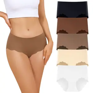 LEVAO 6 Pack Women’s Camel Toe Cover Seamless Briefs – No Show Workout & Everyday Panties