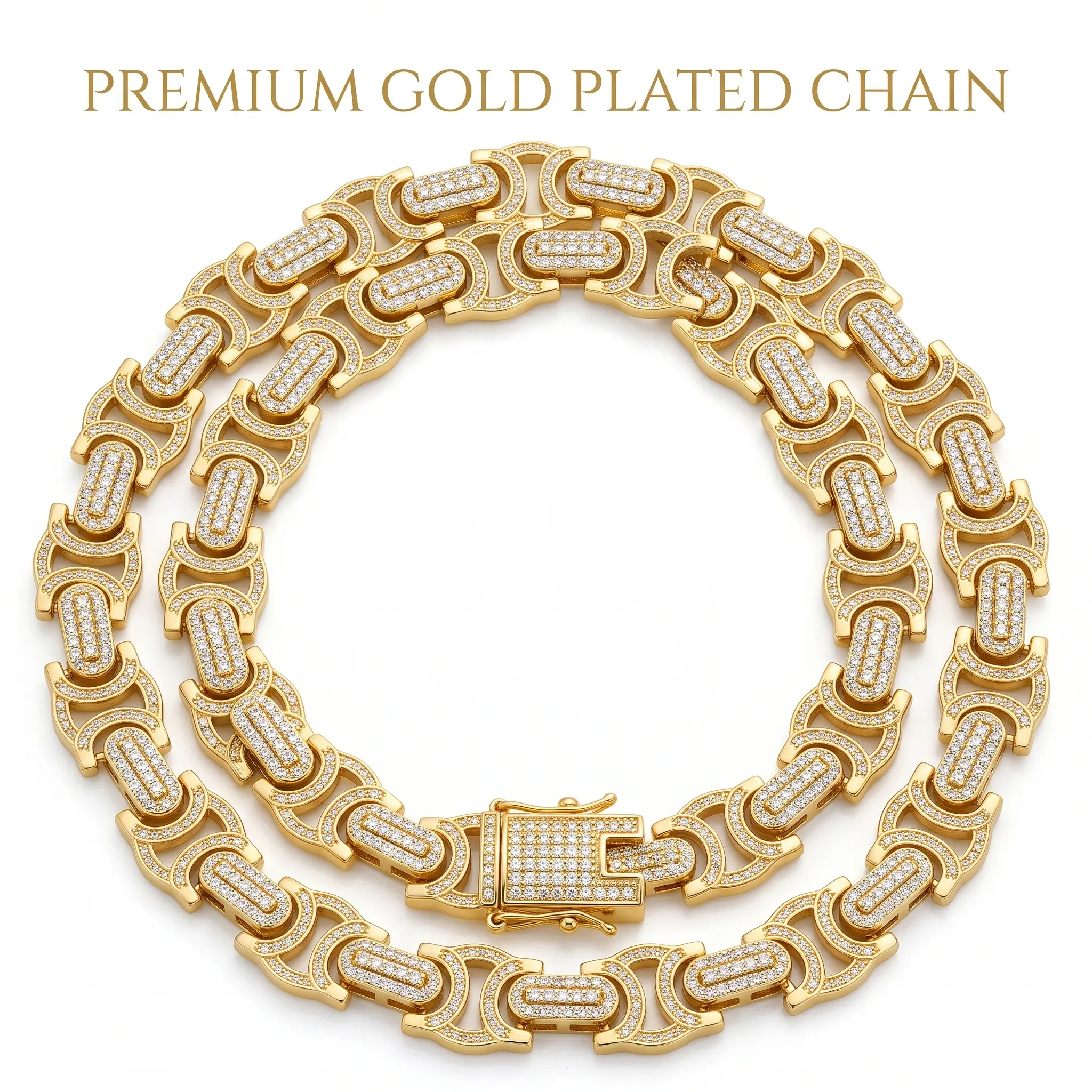 Premium Gold Plated Chain with Elegant Design and Durable Build