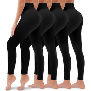 4 Pack Leggings for Women Butt Lift High Waisted Tummy Control No See-Through Yoga Pants Workout Running Leggings Peng Peng(Home Supplies)(Sports & Outdoor)(Sheets)
