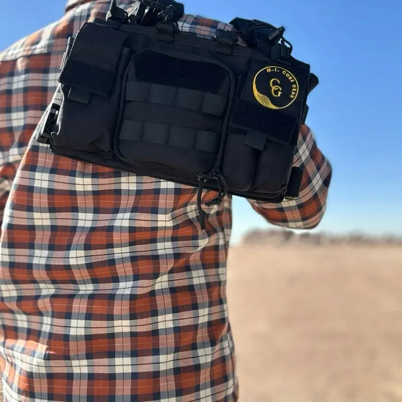 MI CoreGear Tactical Chest Pack ONYX Edition Stealth Strength Precision Molle Compatible Gear Bag