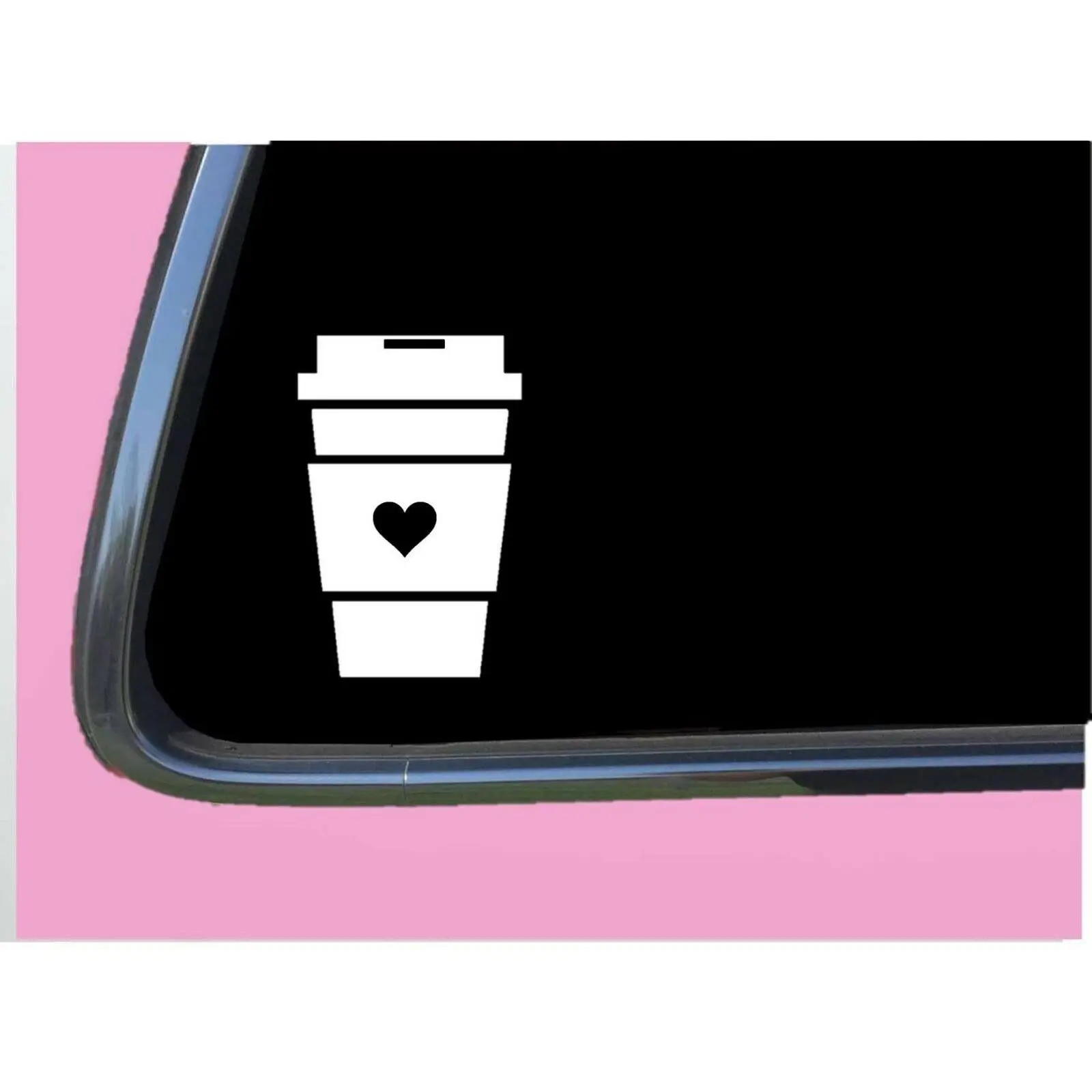Coffee lil heart TP 588 6" Decal Sticker java cups filter press