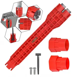 14 IN 1 Sink Wrench, Faucet And Sink Installation Tool Multifunctional Plumbing Tool Pipe Extractor For Sink Bathroom Kitchen Toilet, Plumbing Tools, Home Essentials