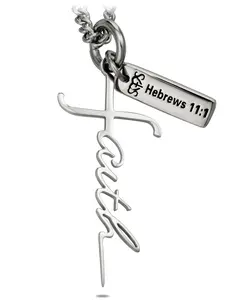 Shields of Strength Women's Faith Cross Necklace | Hebrews 11:1
