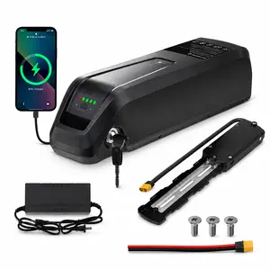 E-bike battery 36V/48V/52V 15Ah-20Ah Lithium Ion Battery Pack for Mountain Road Electric Bikes Replacement Battery for 500W 750W 1000W 1500W Motor with BMS Protection Safety Lock LED Indicator Long Range High Power Performance