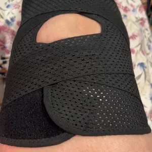 Plus Size Knee Compression Wrap Brace - Breathable Adjustable with Side Stabilizers for Men & Women - Comfortable & Flexible Leg Supporter