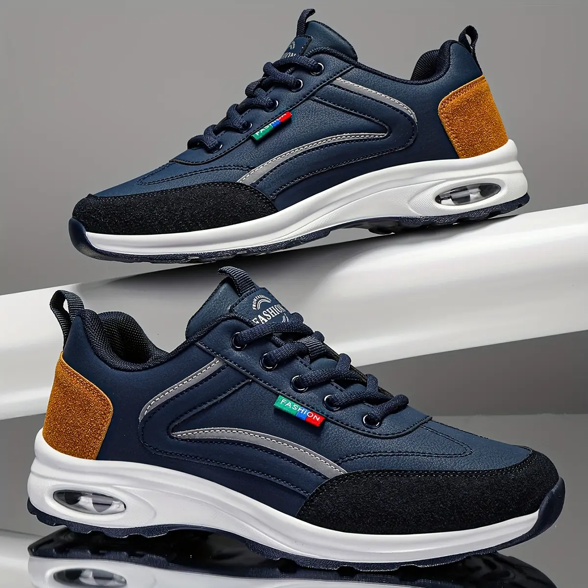 New 2026 spring and summer men's sports and casual shoes, lace-up running shoes, soft-soled and soft-surfaced driving shoes