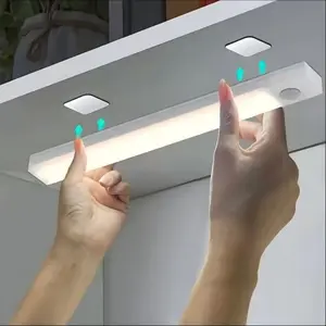 Smart Human Motion Sensor LED Strip Light, Self-Adhesive USB Rechargeable, Cabinet Wine Closet Wardrobe Drawer Nightlight