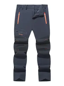 Men's Workwear Belted Pocket Hiking Pants, Casual Sports Running Outdoor Long Pants, Workout Casual Baggy Loose Fit Comfortable Multi-Functional Waterproof Climbing Pants, Drawstring Sports Pants