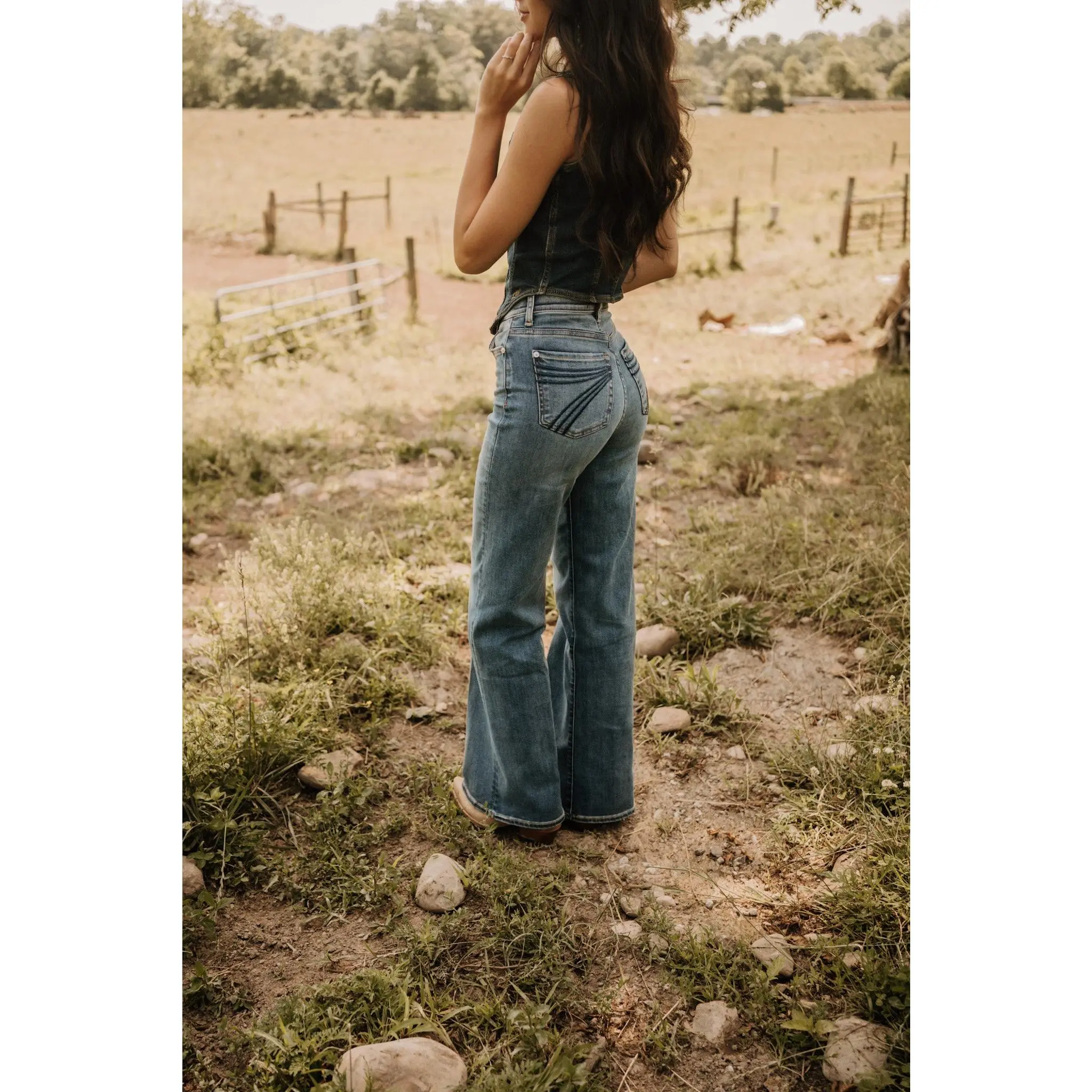 7 For All Mankind Ultra High Rise Jo Blue Satin, Bottom, Cotton, Jeans, Women, Denim, High Waist, Elastane, Stretch Fabric