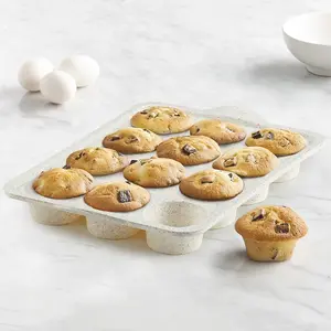 Multicolor Confetti Silicone Muffin Pan - 12 Count, Dishwasher Safe Oven Steel jiffy cornbread