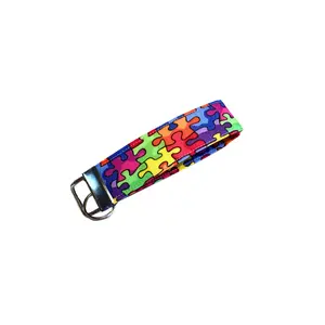 Key Fob - Puzzle Pieces - Autism Awareness - Handmade