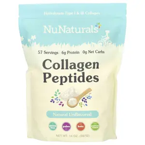 NuNaturals Collagen Peptides, Unflavored , 14 oz (397 g)
