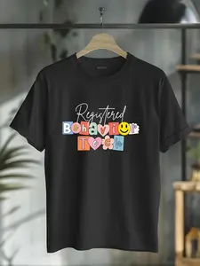 100% cotton Registered Behavior Technician RBT Behavioral ABA Therapist T-Shirt casual Fashion graphic tees for women women graphic shirts
