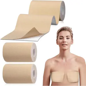 2 Rolls Wide Trans FTM Binder Tape for Chest Binding Adhesive Trans Chest Tape Flat for Transgender Breast Boob
