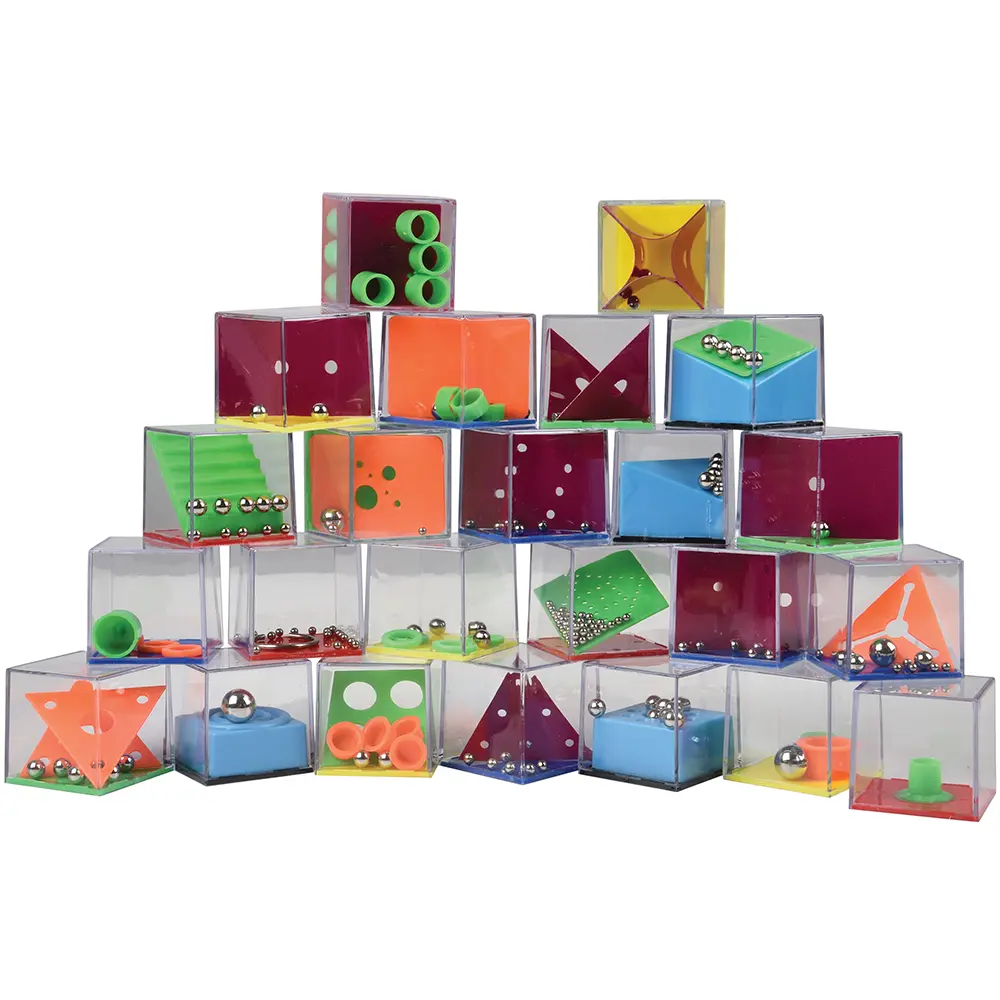 Transparent Puzzle Cube - Multicolor - 1.3 lbs - Engaging Brain Teaser