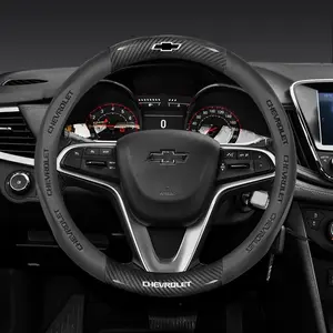 Chevrolet Cruze Bolt Aveo Spark Onix Capti Cavalier Carbon Fiber Suede Microfiber Steering Wheel Cover, Auto Accessories