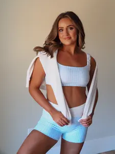 Sky Gingham Athletic Set