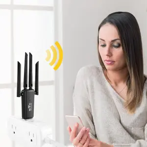 300M Wireless Repeater, 4 Antenna Network Signal Enhancer, USB Interface Wireless Network Card, Portable Easy To Use Wireless Repeater
