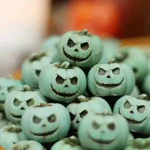 20-Piece Halloween Pumpkin Decorations, Fun Prank Smiley Face Pumpkins, Aquarium Fish Tank Ornaments, Unique Gift Idea