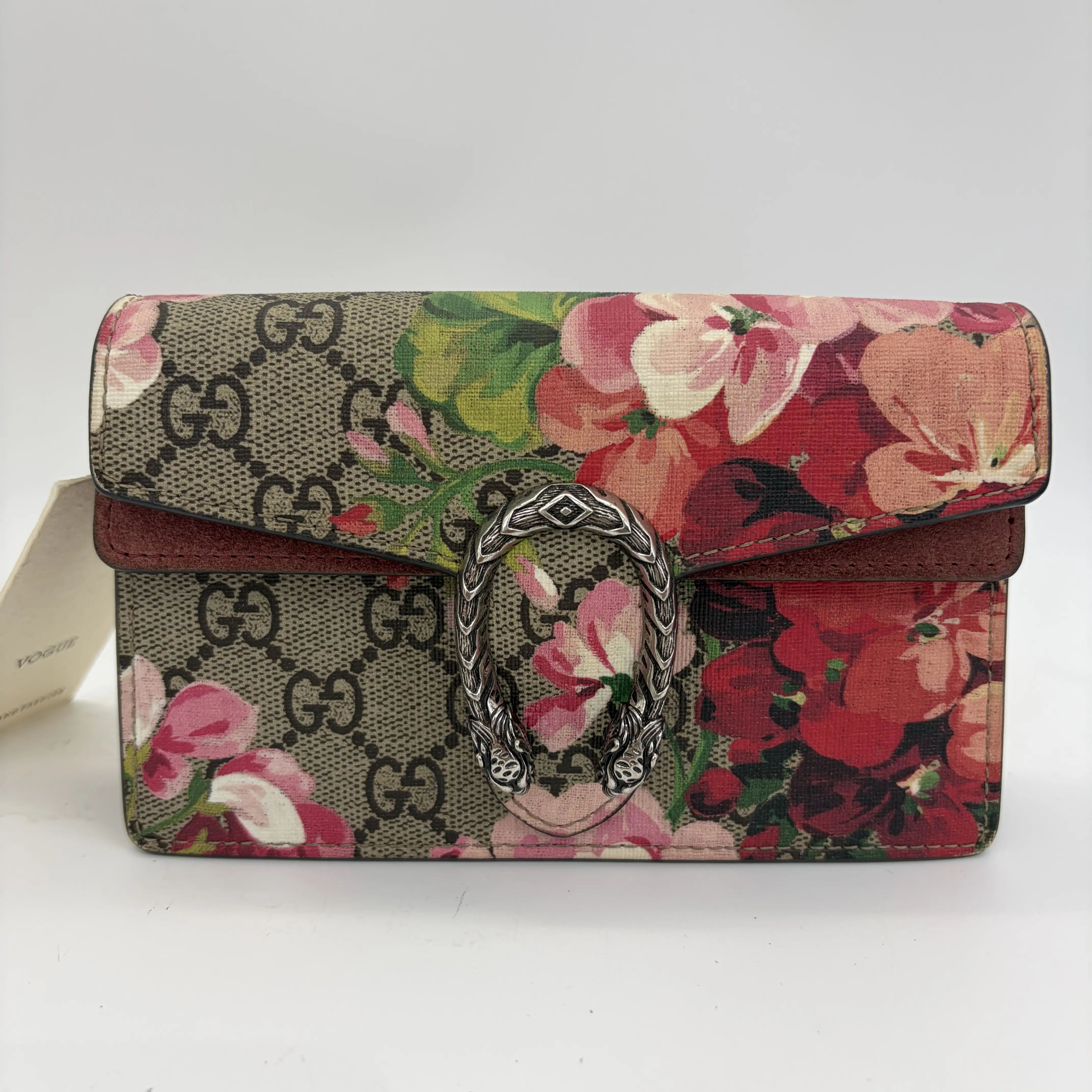 Pre-owned GUCCI Dionysus Mini Bag with Geranium Floral Print