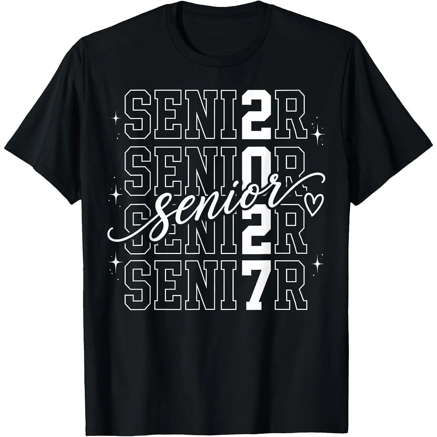 Senior 2027 Class of 2027 Senior Graduation 2027 Senior 27 T-Shirt Unisex Cotton Clothing Streetwear