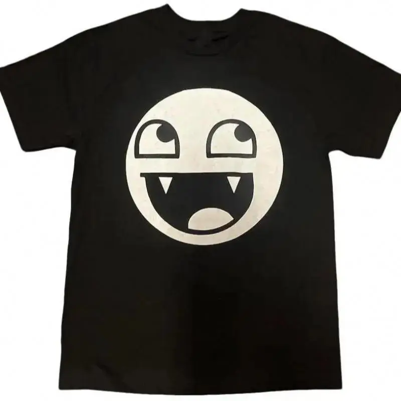 Epic Face Vampire T Shirt Grunge Y2K Emo Goth Roblox Funny Meme Hot Topic Invader Zim Domo Kun Gains Parody Unisex Crewneck Tee Menswear Man 100% Cotton Soft Comfortable