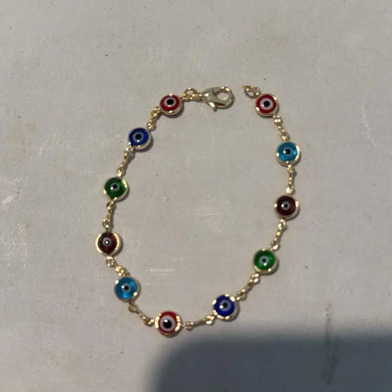 18k gold plated evil eye 7”bracelet 18k gold plated evil eye 7”bracelet