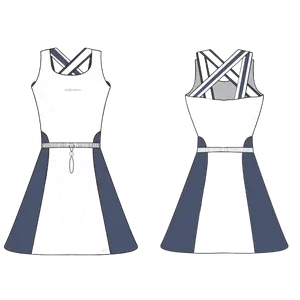 Plyrs Taylor Dress - White/Indigo