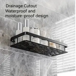 No-Drill Bathroom Shelf | Shower Caddy Organizer Mount | Rustproof & Space-Saving |  No Drilling Required | Bathroom Storage for Cosmetics & Toiletries | No Mess Installation，Bathroom Shower Caddy | Rustproof & Durable