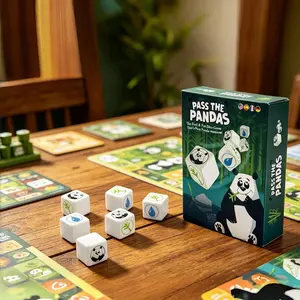 Pass the Pandas Family Friendly Activity, Dice Rolling Game, Fun Party Choice, Board Game, Strategy Game, Fast-Paced Fun