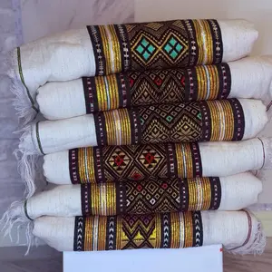 Ethiopian Traditional Wallow Gabi Authentic Handcrafted Cotton Woven Blanket 9ft x 7ft Vibrant Patterns Rich Cultural Heritage Handmade የወሎ ጋቢ