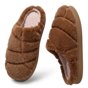 Women's Concha-Shaped Cute Plush Slippers - Casual, Soft, Comfortable Home Walking Shoes for All Seasons Indoor Use