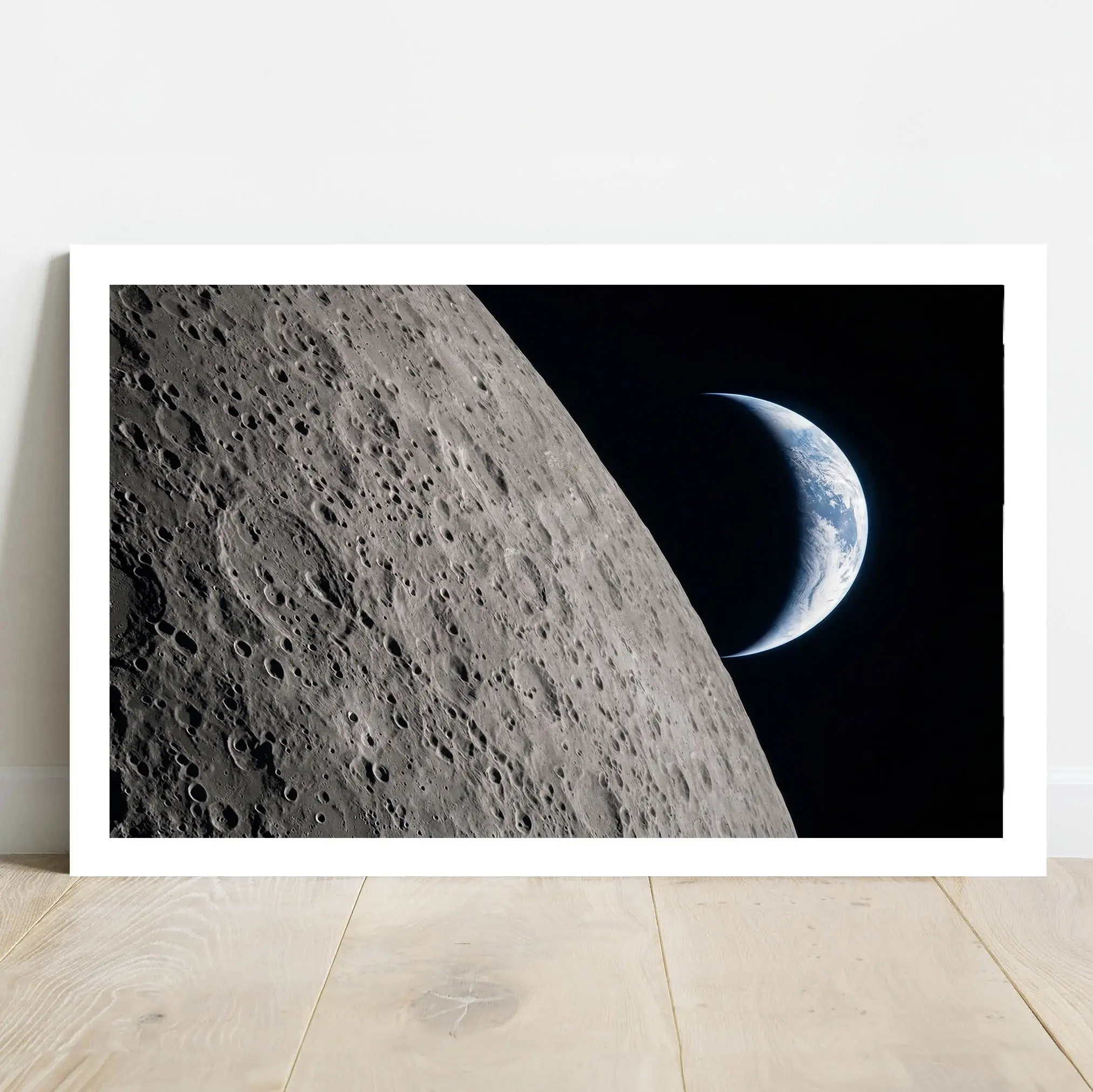 Earthset Artemis II Poster, Earth and Moon Space Wall Art, NASA Space Trajectory Infographic Prints Decor Home Room - UNFRAMED