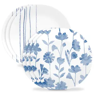 Corelle® Botanical Stripes 8.5" Salad Plates, 6 Pack