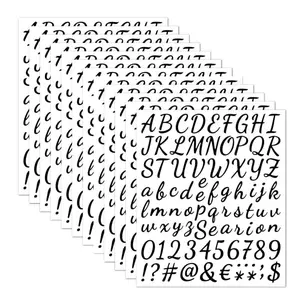 Alphabet & Number Pattern Sticker, 10pcs/set Self Adhesive Decorative Sticker, Decor Sticker for Gift Greeting Card Water Bottle Laptop Phone, Letter Stickers