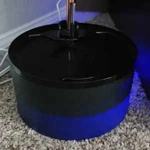 DOOOB Silent Cat Water Fountain 2.1L B13 Pet Water Fountain Ultra-Quiet Copper Spout Night Light 6-Layer Filter Soft Blue LED Automatic Gravity Feeder|Wired plug-in model