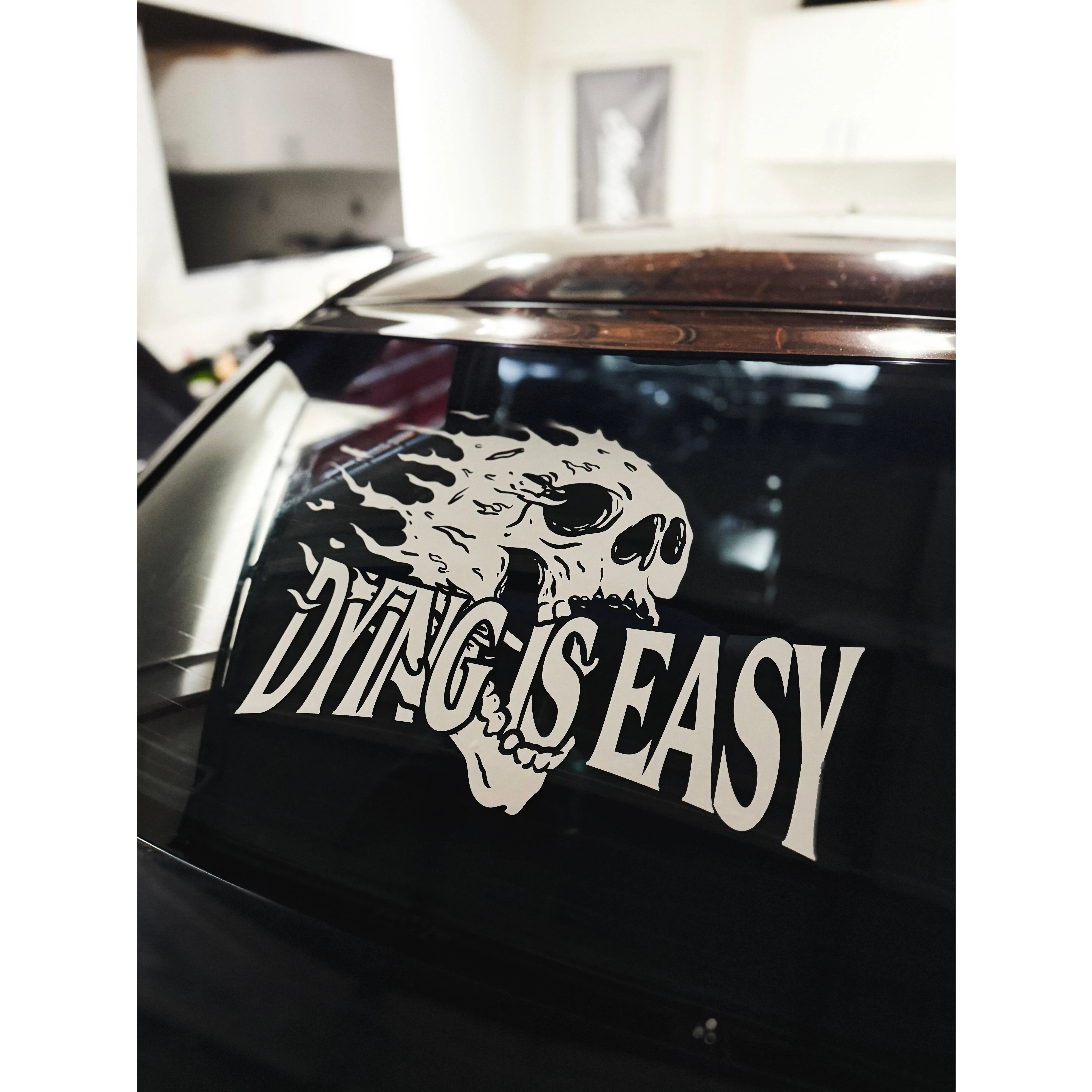 Dying Is Easy Banner - Rear Window Vinyl Banner