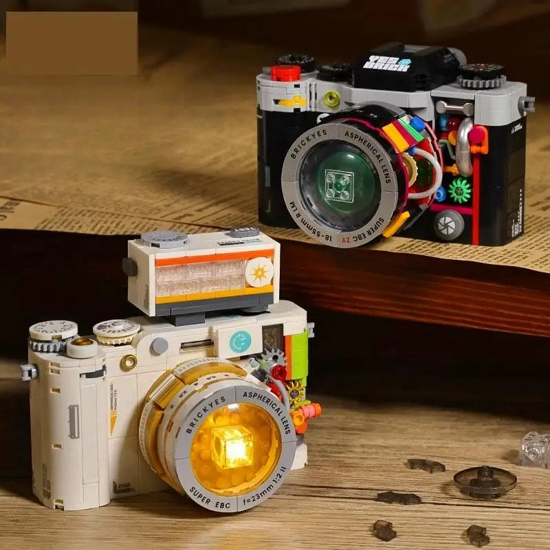 Creative Camera Design Building Blocks, 1 Box Retro Camera Mini Building Block Set, Creative Home Desktop Decoration, Birthday Gifts