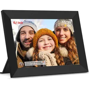FRAMEO Digital Picture Frame WiFi 10.1 inch Digital Photo Frame Auto-Rotate & Slideshow  Picture Frame  IPS  Screen,, Easy to Set up and use Share Photos/Videos