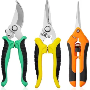 Garden Pruning Shears 3 Pack Gardening Shears Garden Scissors Stainless Steel Plant Flower Scissors Clippers Pruning Shears