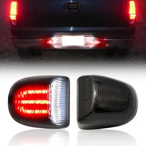 6000K LED Red Tube License Plate Light Compatible with Silverado & Sierra 1500 2500 3500 HD/Avalanche/Tahoe/Suburban/Traverse/Yukon/Yukon XL/Escalade & ESV/EXT Pickup Tag Lamp