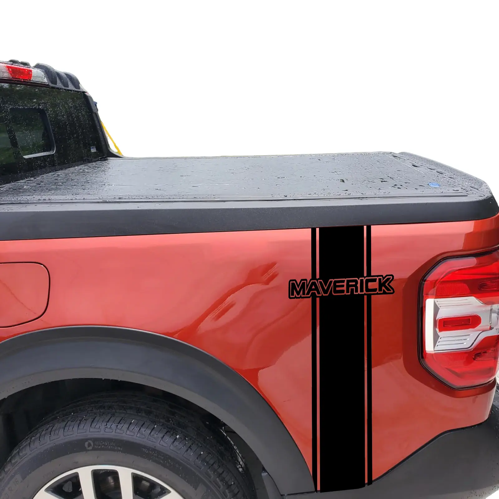 Water Resistant PVC Vinyl Car Side Stripe Stickers - Removable, Decorative, Long-Wearing Automotive Vehicle Accessory, Wet Install Car Styling Decals, Sticker Decals for Ford Maverick & Maverick Hybrid Truck Beds, Vehicle Exterior Decoration