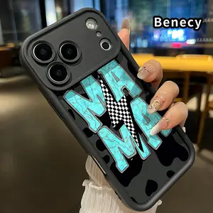 TPU Phone Case for iPhone 17 Pro Max 17 Air Cow Skin Mama Pattern Anti-Scratch Shockproof Soft Silicone Protective Cover Smartphone Casing