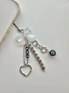 Handmade SKZ SKids SKZs Bow Accessories Stray Children Pin Mobile Phone Charms Light Stick Charms Keychains Smooth Polished Finish Split Ring Keyring
