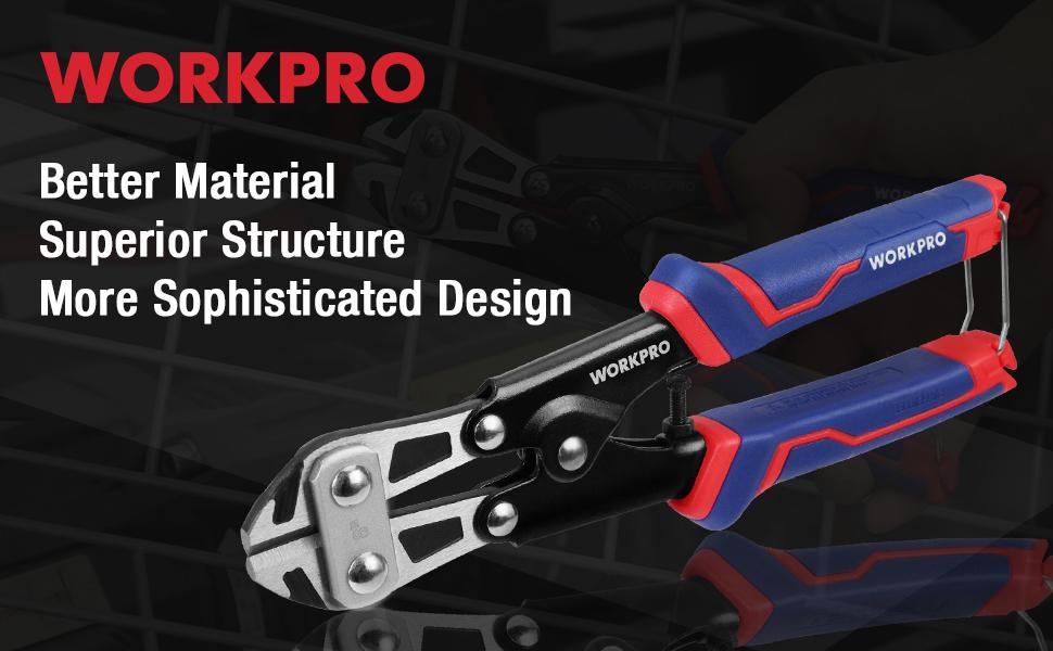 #backtoschool WORKPRO 8-Inch Mini Bolt Cutter, Spring Loaded Wire Cutters Heavy Duty with Soft Anti-slip Handle, Small Bolt Cutter, Wire Cable Cutter, Spring Snips Clippers
