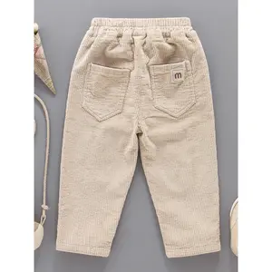 Boys' Cordurop Pants - Soft Warm Stretch Elastic Waist Long Pants with Pockets, Solid Color Casual Trousers for & Little Boys (Spring/Autumn Outfits, Corduroy Pants for, Playdates & Casual Attire), Perfect for Outdoor