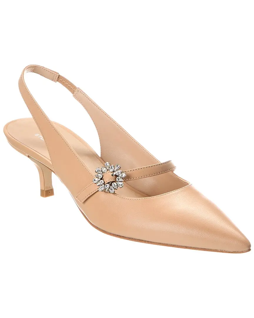 Stuart Weitzman Aura Mary Jane Leather Slingback Pump