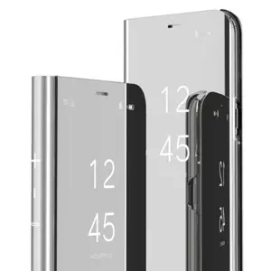 Anti-slip & Anti-drop Electroplated Mirror Phone Soft Case, Stereoscopic Stand Phone Case, Cell Phone Accessories Compatible with iPhone 16 15 14 13, Protector